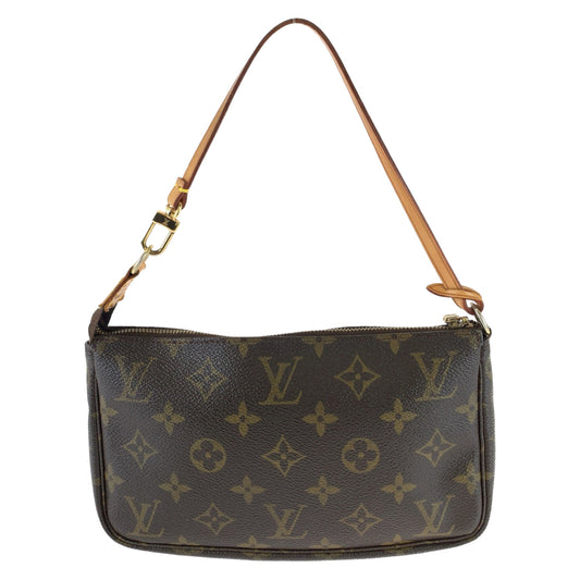 LOUIS VUITTON Handbag M40712 PVC Brown Gold Metal Handbag accessory pouch Monogram Accesspo Women