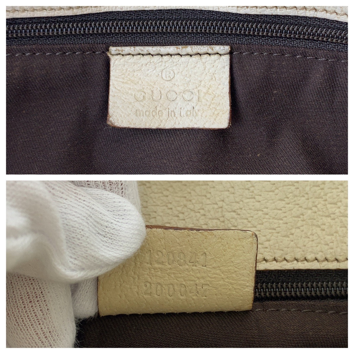 GUCCI Shoulder Bag 120841 GG canvas Brown Beige Gold Metal