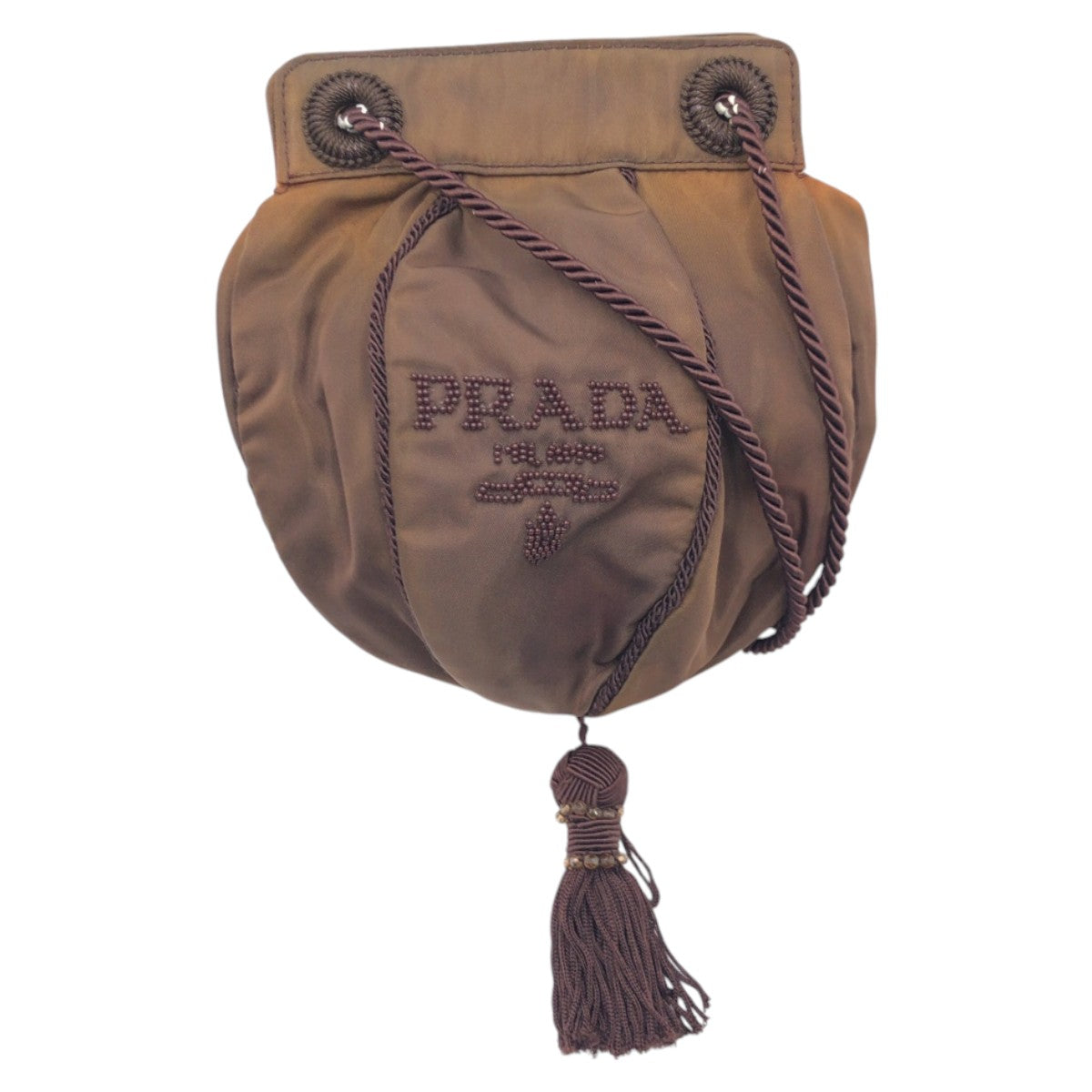 Prada Nylon Beads Logo Shoulder Bag