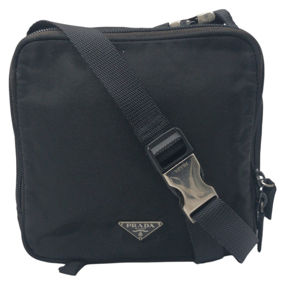 Prada Tessuto Triangle Logo Nylon Shoulder Bag