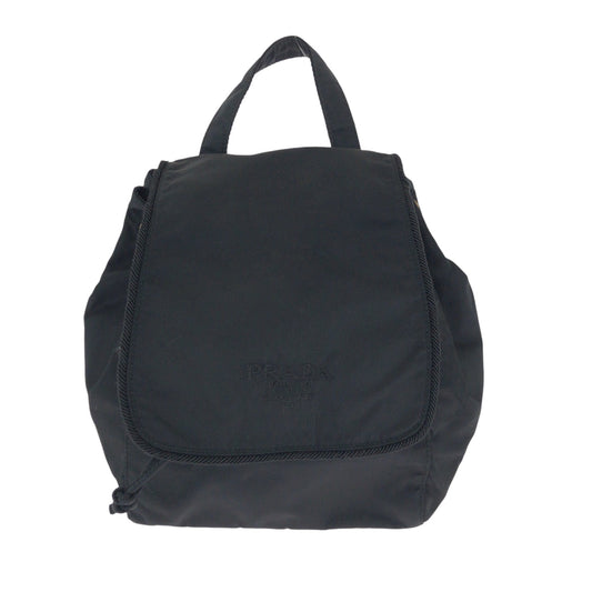 PRADA Backpack Nylon black Test embroidery