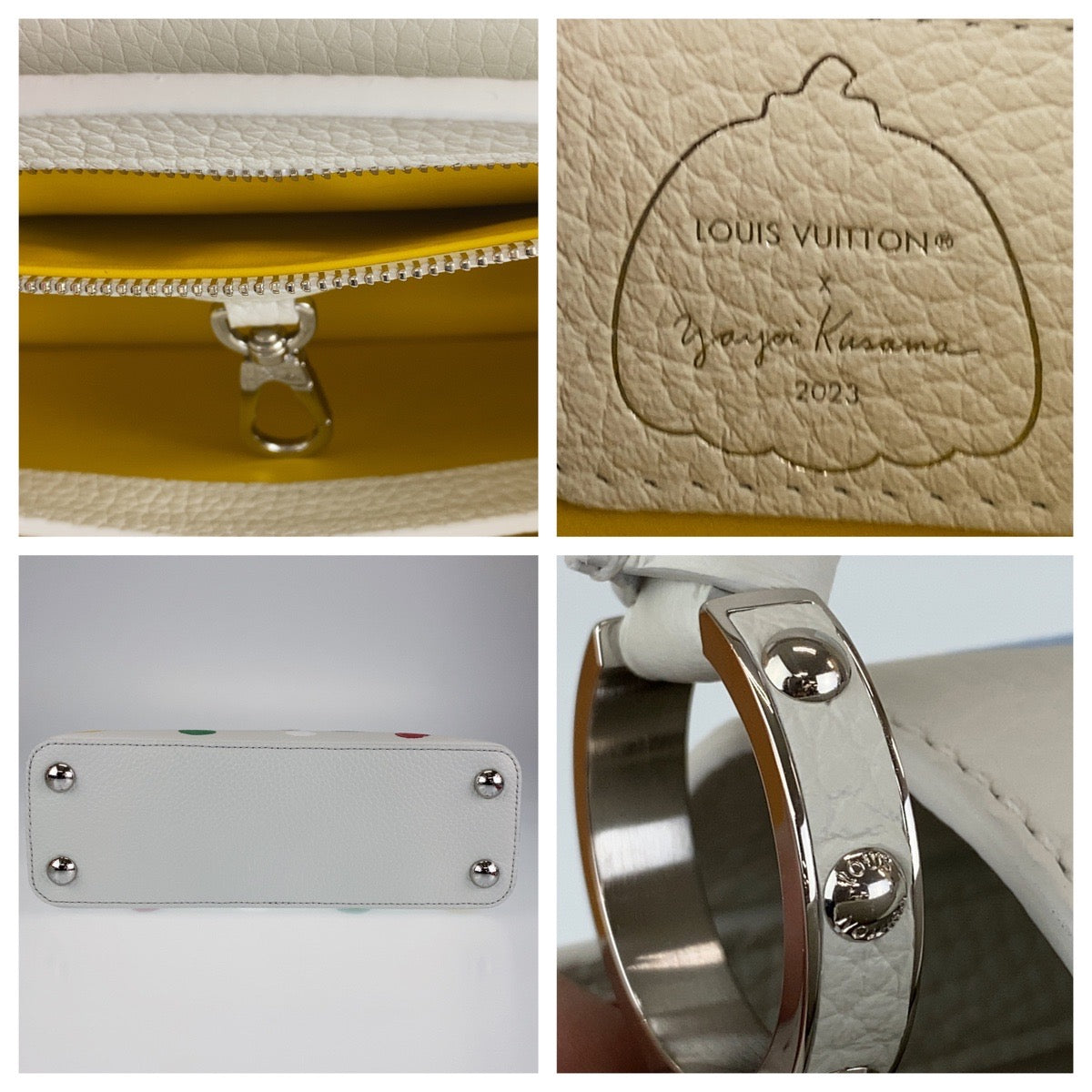 LOUIS VUITTON Handbag leather multicolor LVxYK Capucines BB Yayoi Kusama Painted Dot