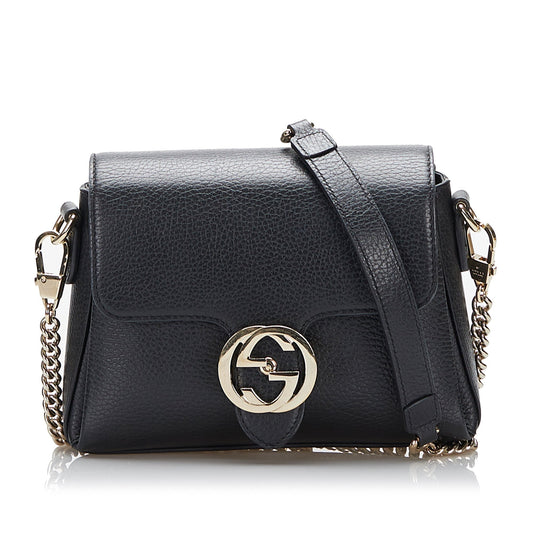 Gucci Interlocking G Leather Chain Crossbody Style 3