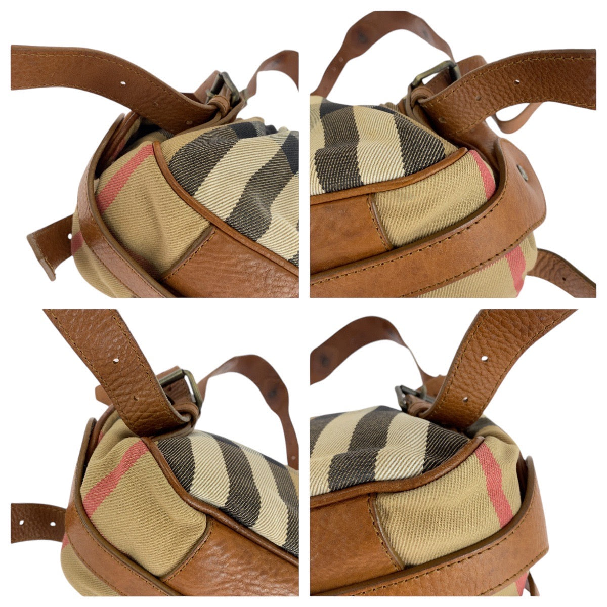 Burberry Prosum Check Canvas/Leather Shoulder Bag