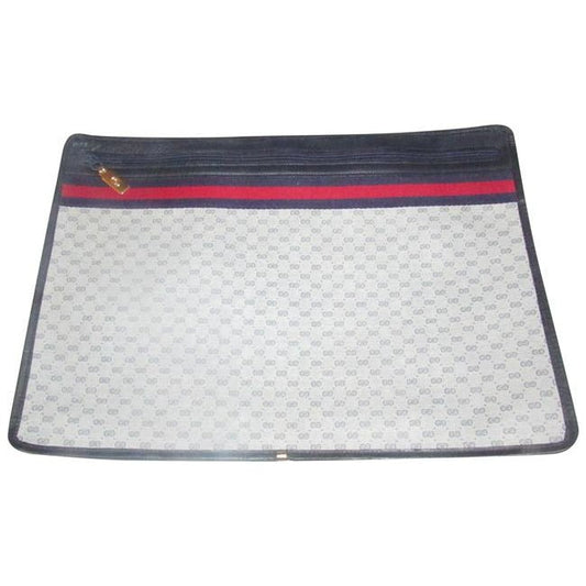 Gucci Leather Canvas Clutch
