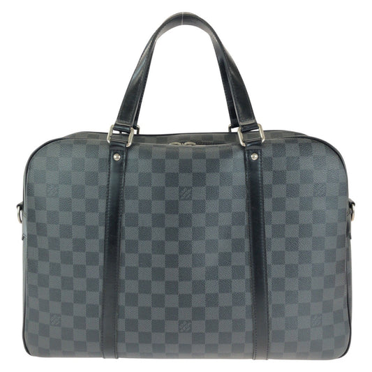 LOUIS VUITTON Business bag N48118 PVC Black SilverMetal Business bag briefcase Damier Graphite Yone mens