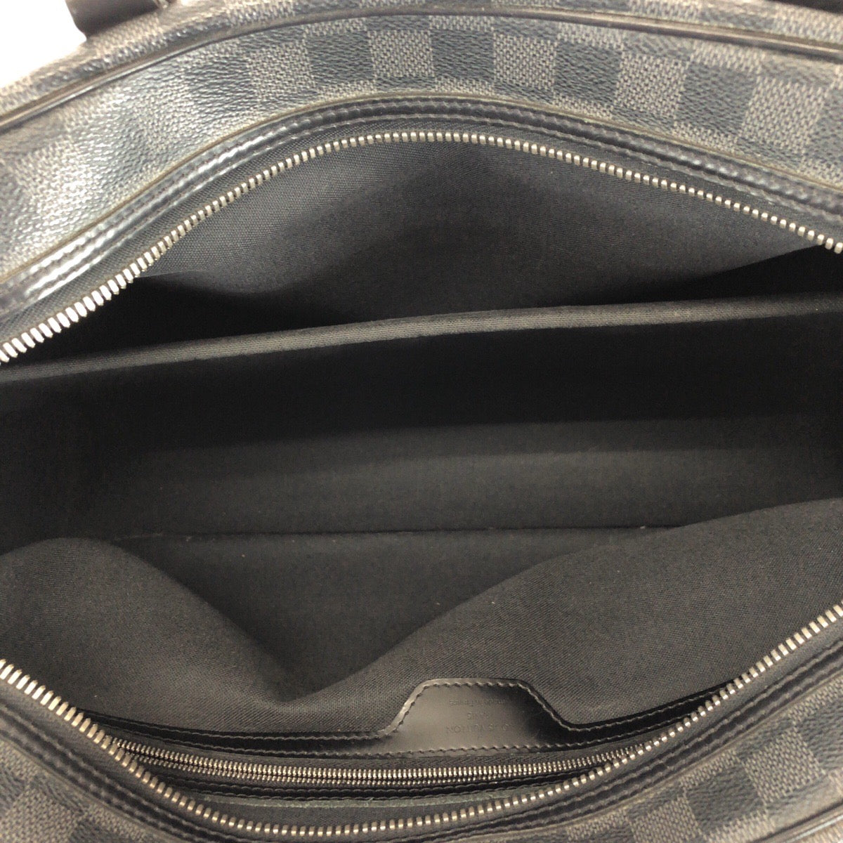 LOUIS VUITTON Business bag N48118 PVC Black SilverMetal Business bag briefcase Damier Graphite Yone mens