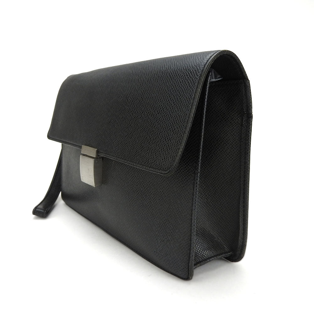 LOUIS VUITTON business bag Taiga black Selenga