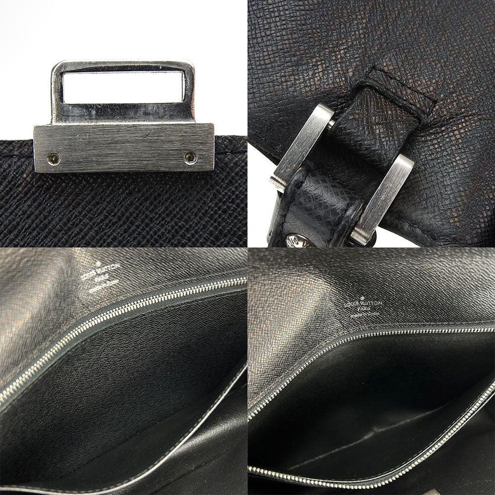LOUIS VUITTON business bag M30782 Taiga black Selenga mens