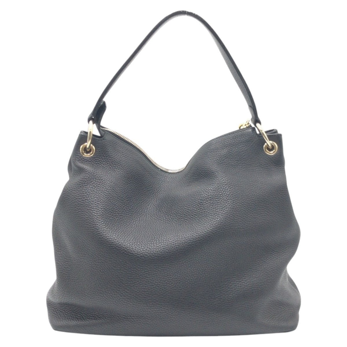 GUCCI Shoulder Bag 408825 leather Black black Hobo Shoulder Bag Handbag Soho Interlocking G Women