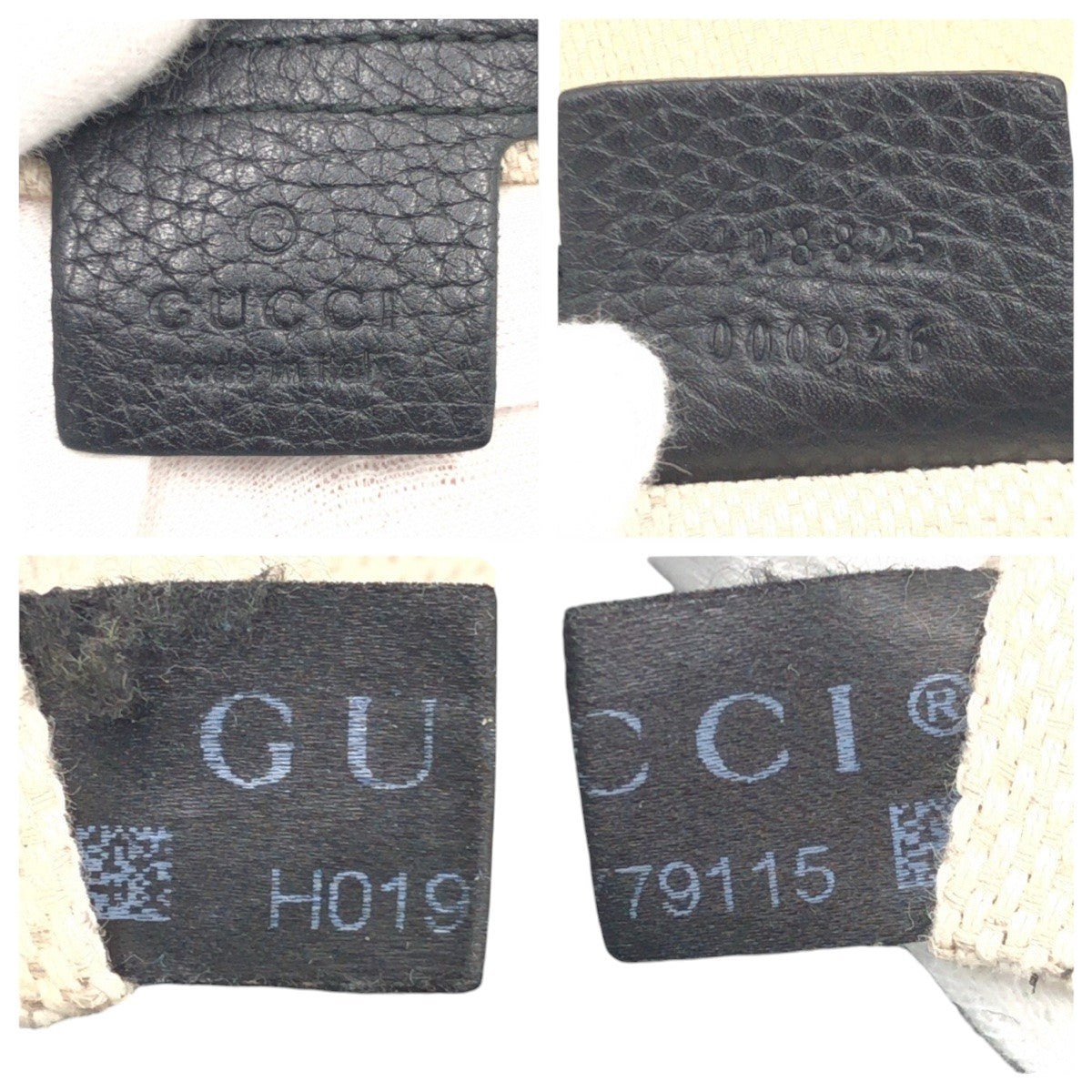GUCCI Shoulder Bag 408825 leather Black black Hobo Shoulder Bag Handbag Soho Interlocking G Women