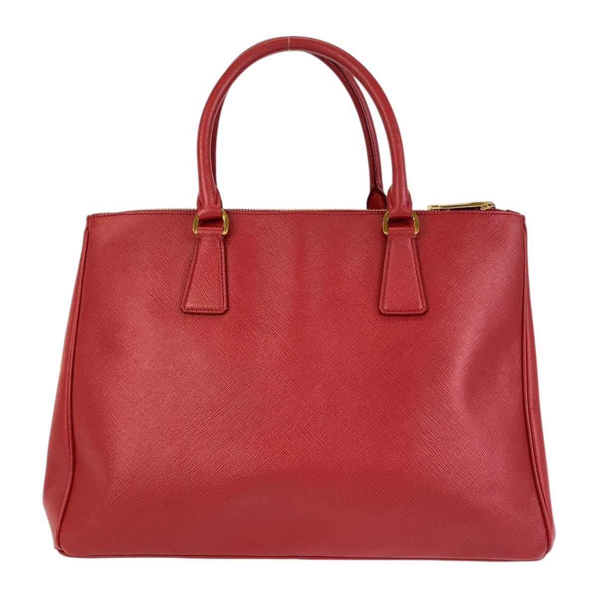 PRADA Handbag leather Red Gold Metal Safiano Galleria - Style 2
