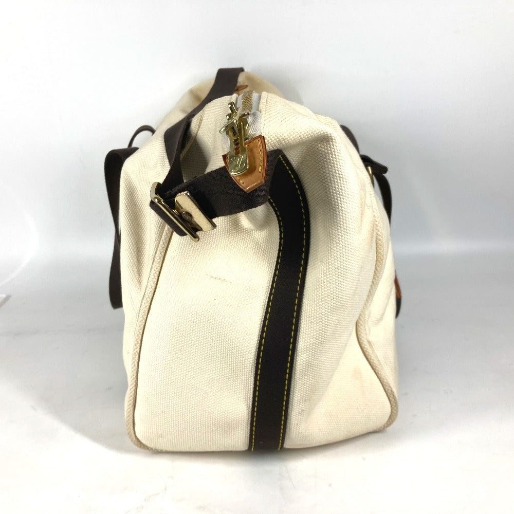 LOUIS VUITTON Boston Duffel bag canvas white Antigua suck weekend unisex(Unisex)