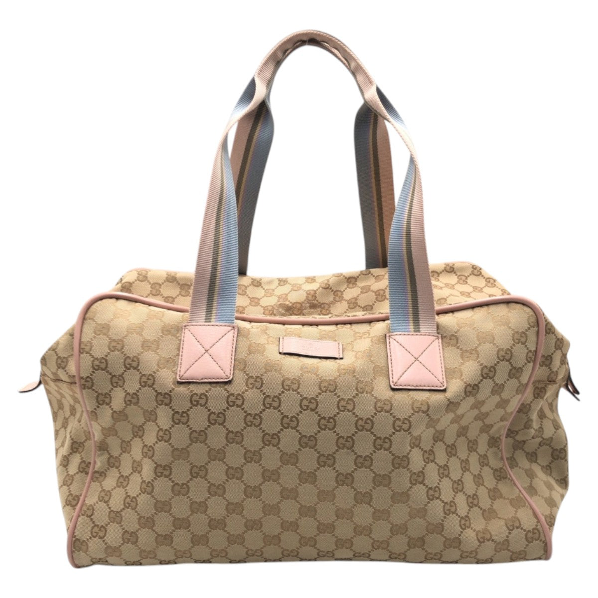 GUCCI Boston Duffel bag 153240 GG canvas Brown pink Boston Duffel bag unisex GG pattern Women