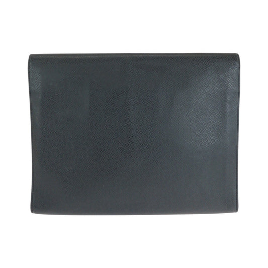LOUIS VUITTON Business bag M31062 leather Ardoise Black SilverMetal Business bag briefcase Taiga Minuto mens