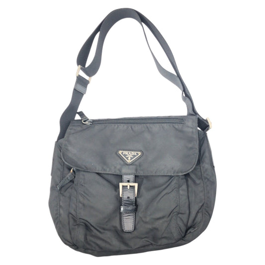PRADA Shoulder Bag Nylon Black black Shoulder Bag Unisex Test Triangular logo Women