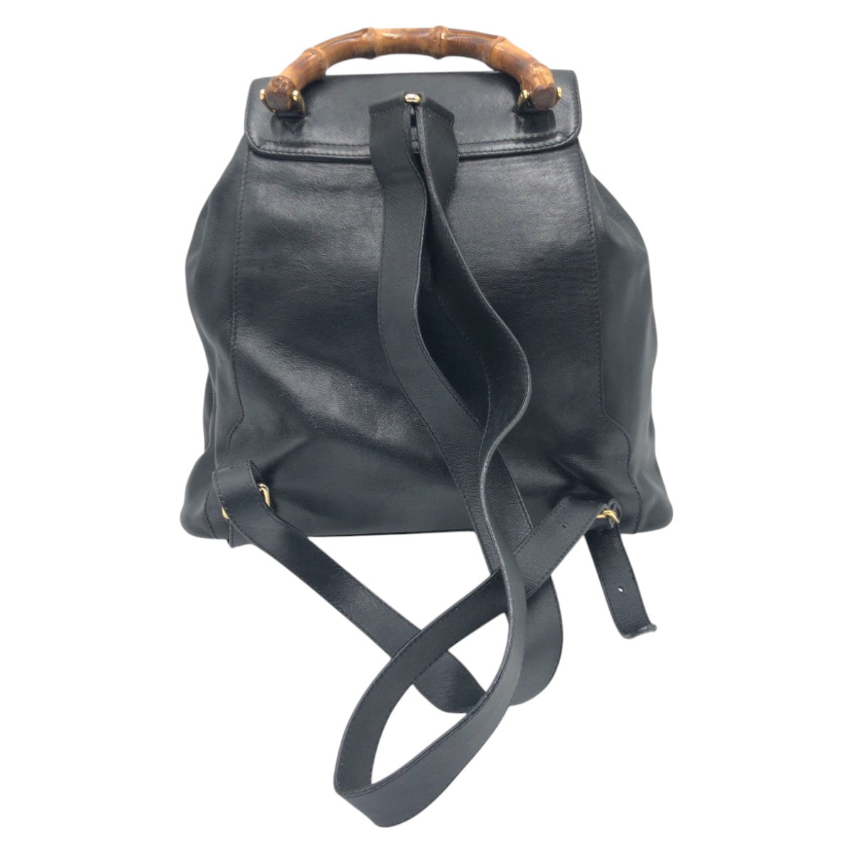 GUCCI Backpack 003 1998 0016 leather Black black Backpack Unisex Bamboo Women