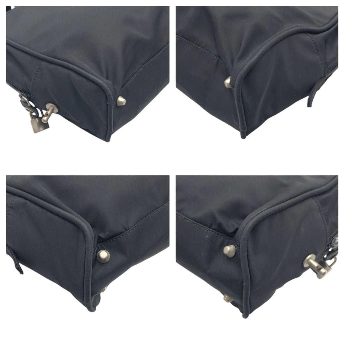 PRADA Handbag Nylon Black black Test Triangular logo Women