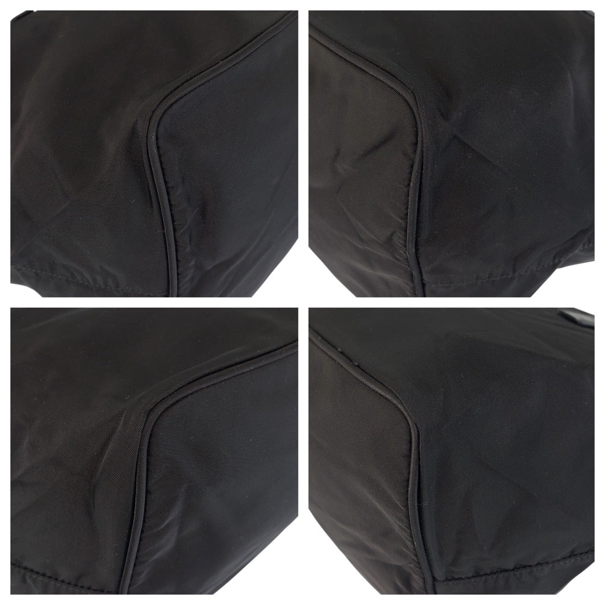 PRADA Tote Bag Nylon Black SilverMetal Test Triangle With logo - Style 15