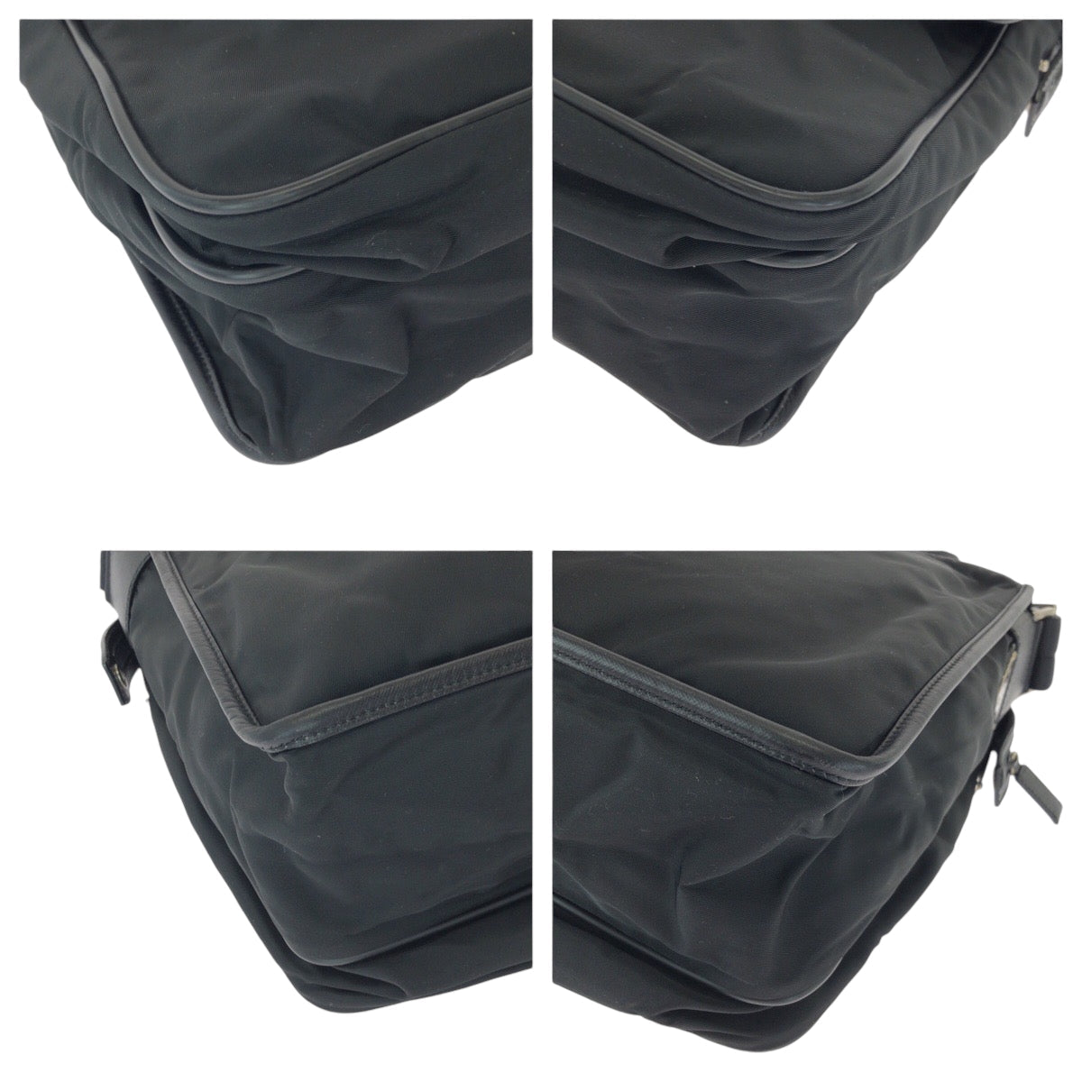 PRADA Shoulder Bag V165 Nylon black Test Triangle With logo