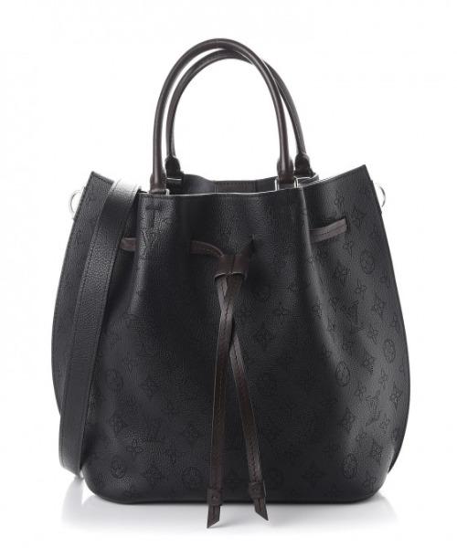 Louis Vuitton Girolata Handbag Mahina Noir