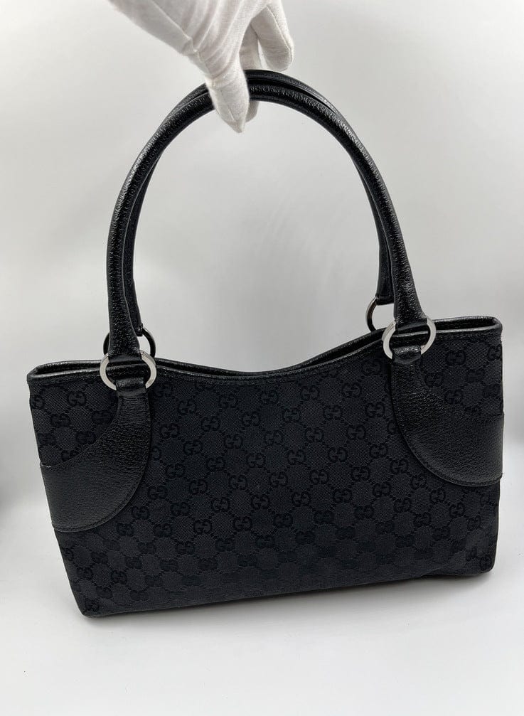 Gucci Leather Canvas Shoulder Bag Style 15