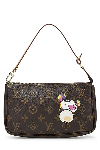 Louis Vuitton, Takashi Murakami x Louis Vuitton Monogram Canvas Panda Pochette Accessoires, Brown