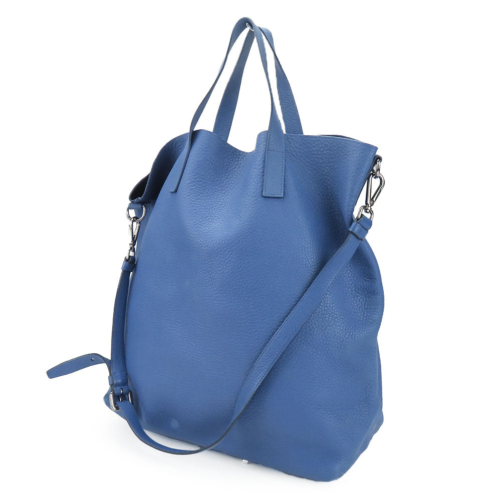 PRADA Tote Bag leather blue