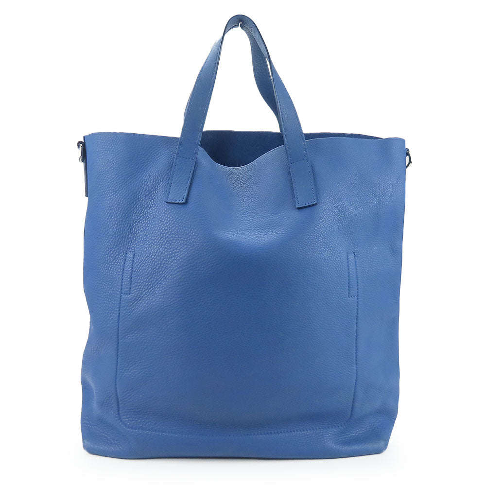 PRADA Tote Bag leather blue