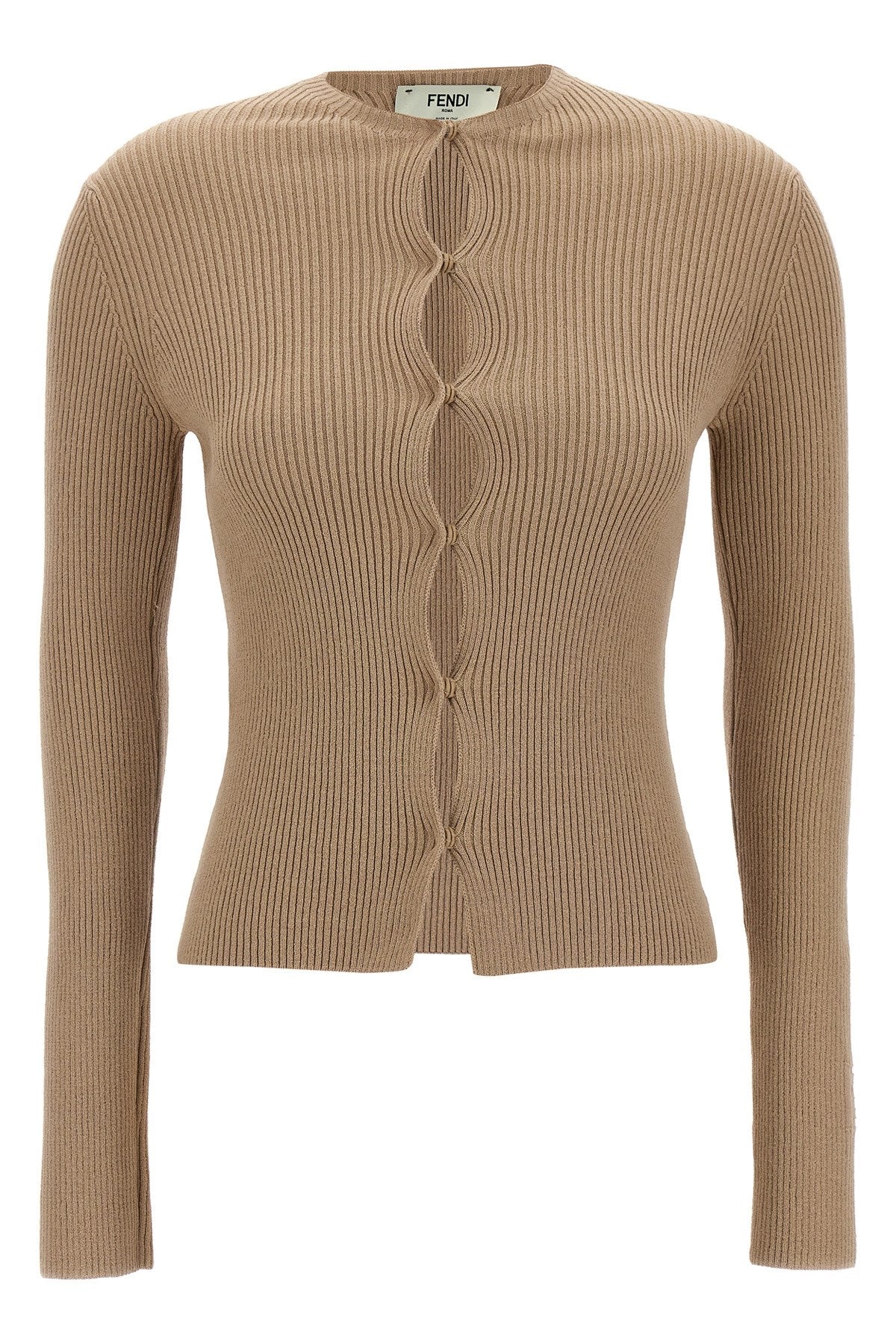 Fendi Women Ribbed Cardigan