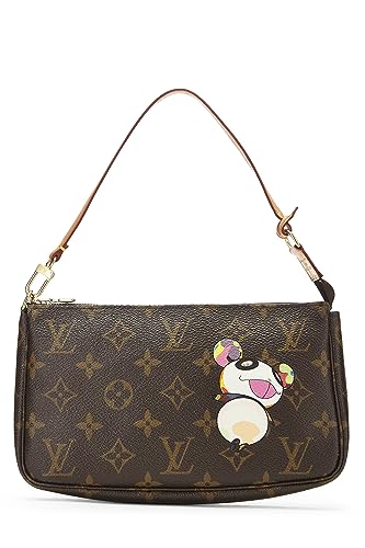 Louis Vuitton, Takashi Murakami x Louis Vuitton Monogram Canvas Panda Pochette Accessoires, Brown