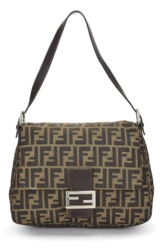 Fendi, Brown Zucca Canvas Mama, Brown