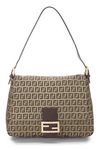 Fendi, Beige Zucchino Canvas Mama, Brown