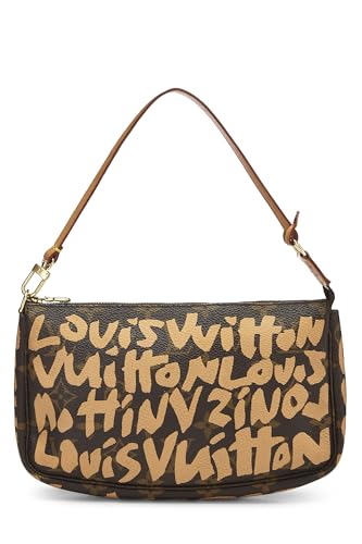 Louis Vuitton, Stephen Spro x Louis Vuitton Beige Monogram Graffiti Pochette Accessoires, Beige