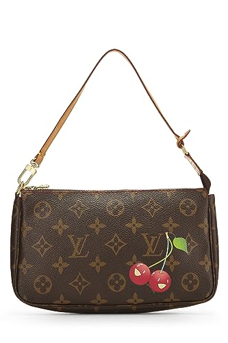 Louis Vuitton, Takashi Murakami x Louis Vuitton Monogram Canvas Cerises Pochette Accessoires, Brown