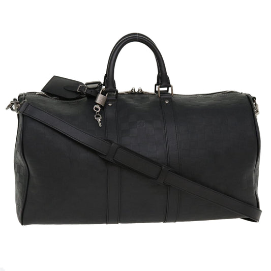 LOUIS VUITTON Damier Infini Keepall Bandouliere 45 Boston Bag N41145 LV 42163