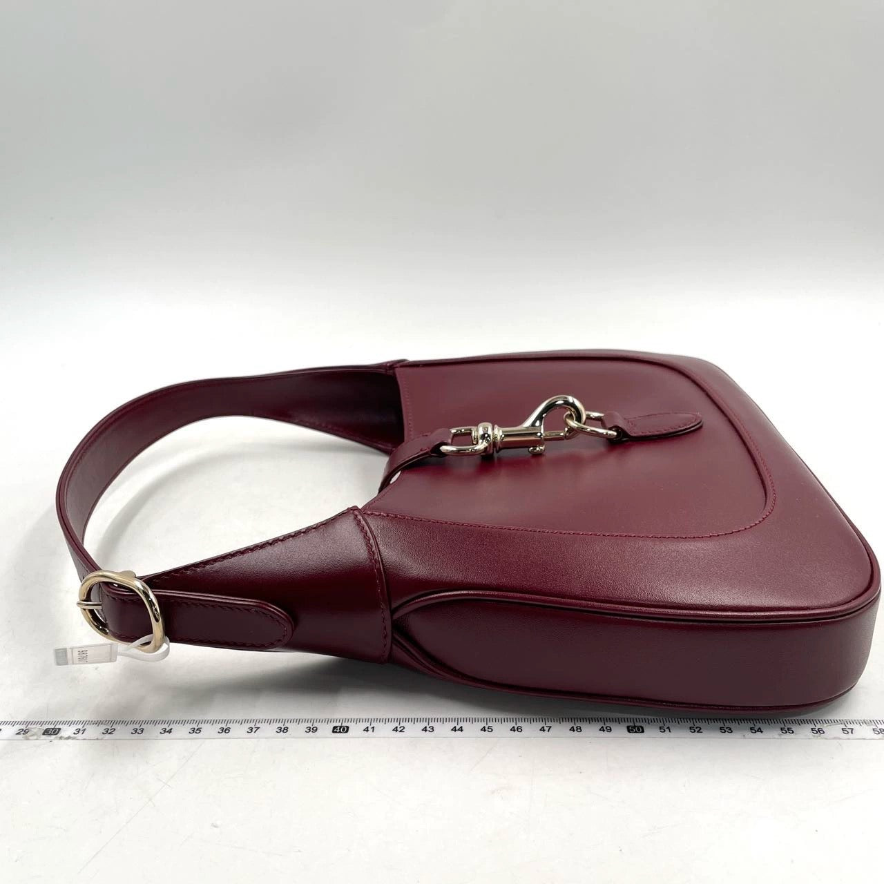 Gucci Jackie 1961 Small Ancora Red Burgundy Leather Shoulder Bag Clasp
