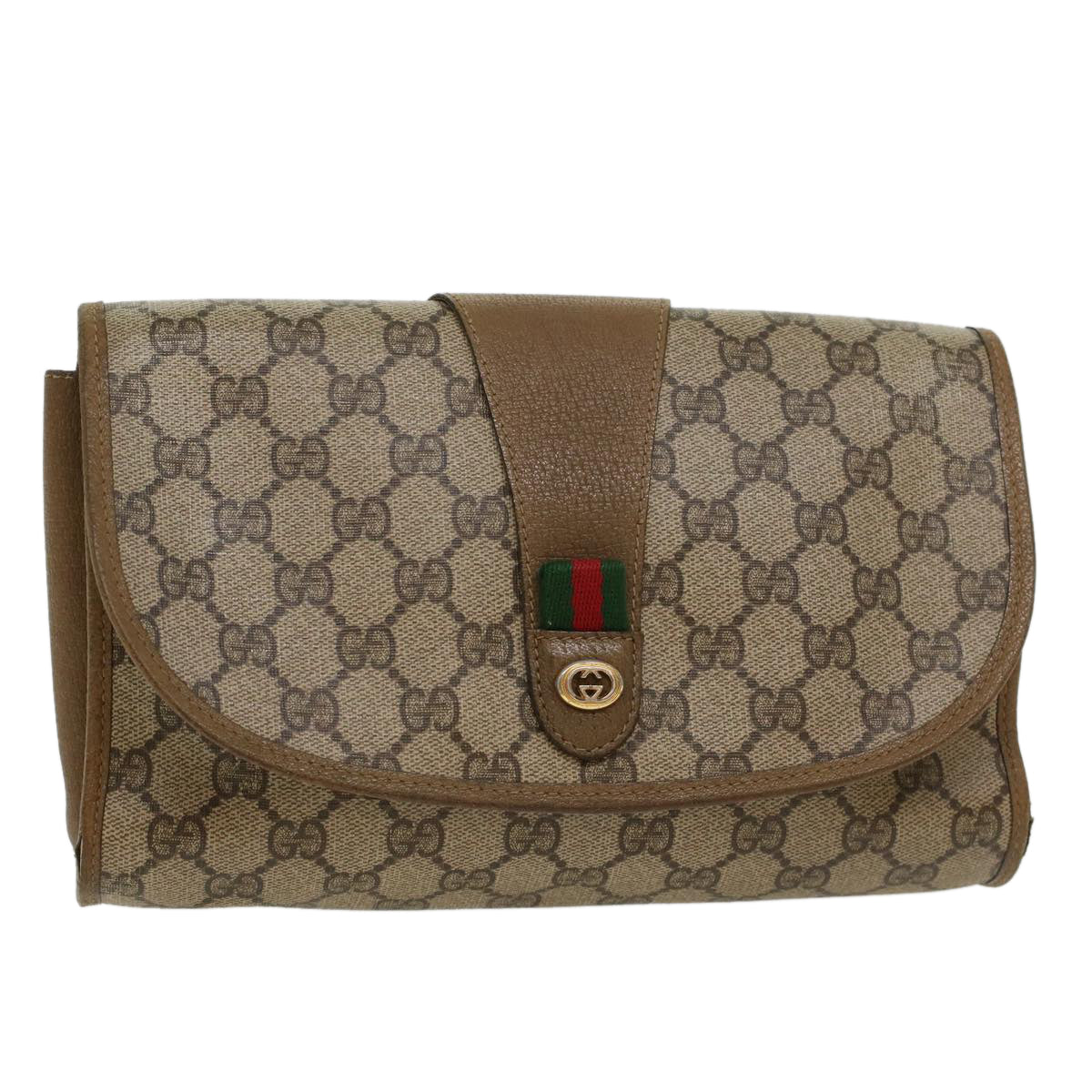 Gucci Leather Canvas Clutch