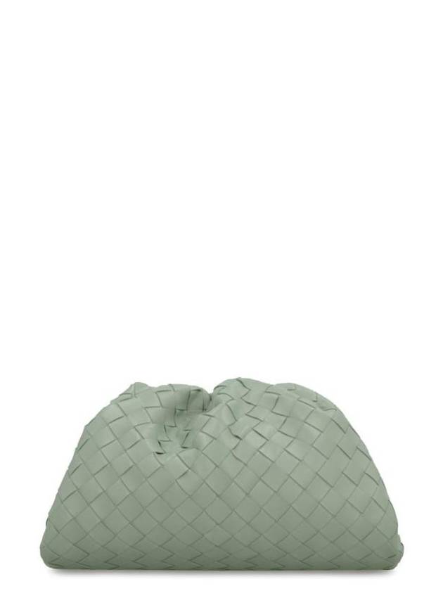 Luxury Bottega Veneta Intrecciato Small Leather Pouch Bag Mint