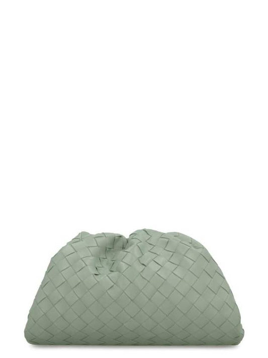 Luxury Bottega Veneta Intrecciato Small Leather Pouch Bag Mint
