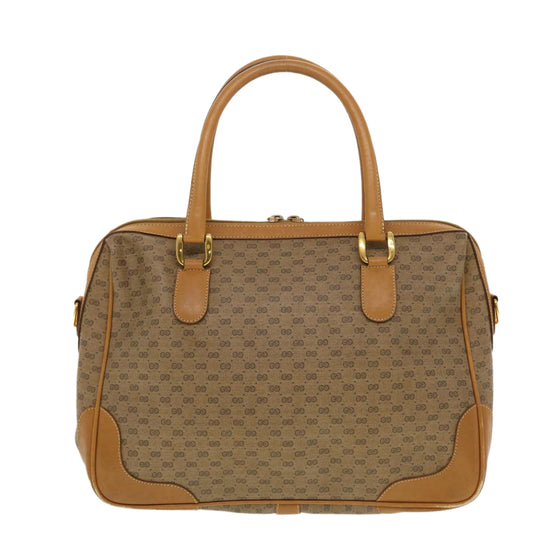Gucci Leather Canvas Handbag
