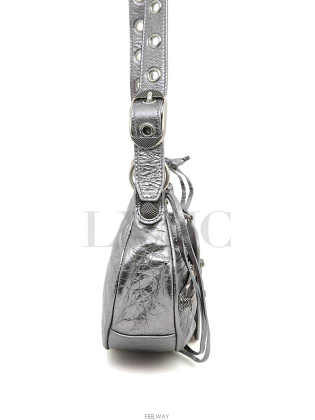 Luxury Balenciaga Trending 2026 Women s Le Cagol Xs Shoulder Bag Metallic Silver Cross 671309