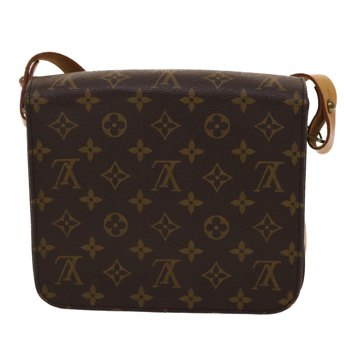 LOUIS VUITTON Monogram Cartouchiere MM Shoulder Bag LV Auth