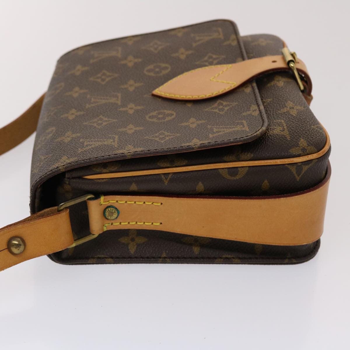 LOUIS VUITTON Monogram Cartouchiere MM Shoulder Bag LV Auth