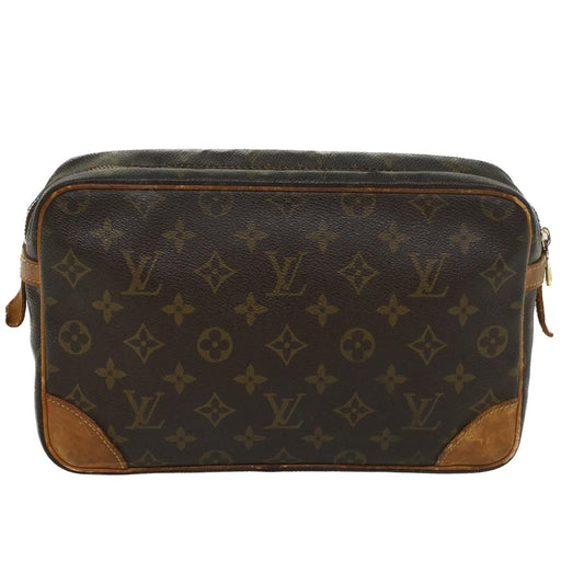 LOUIS VUITTON Monogram Compiegne 28 Clutch Bag M51845 LV Auth 43621
