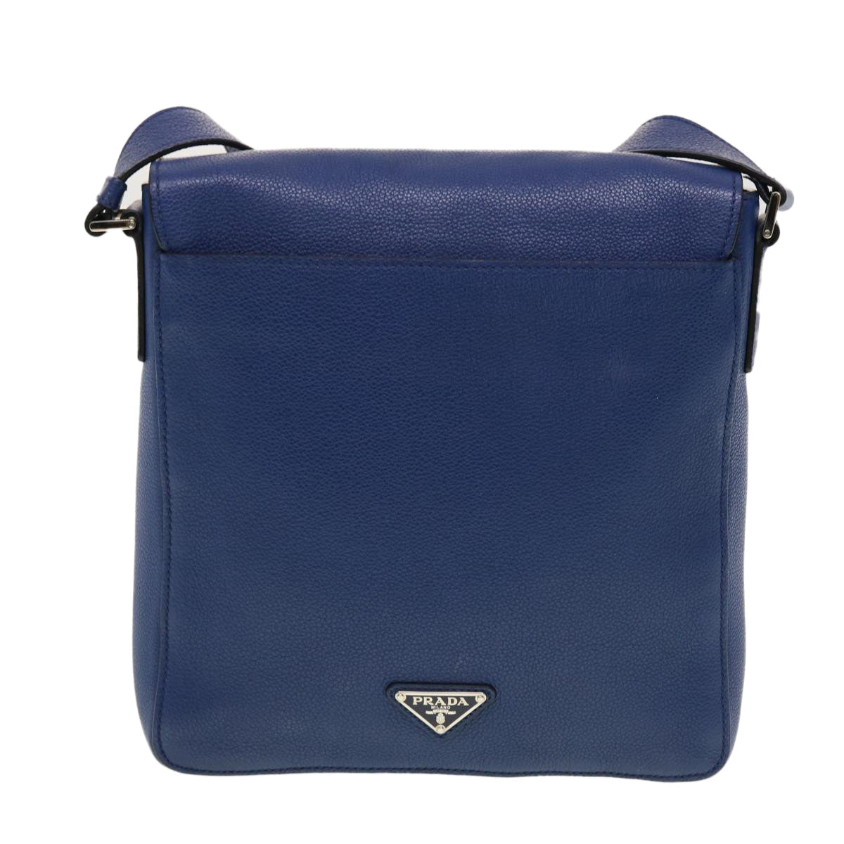 Prada Shoulder Bag Leather Blue