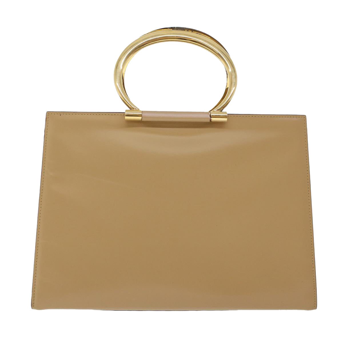 Luxury CELINE Hand Bag Leather 2way Beige 43929