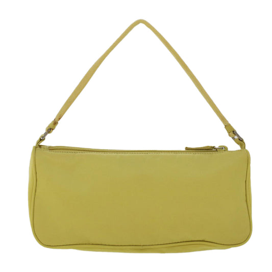 Prada Accessory Pouch Nylon Light Yellow Luxury Handbag