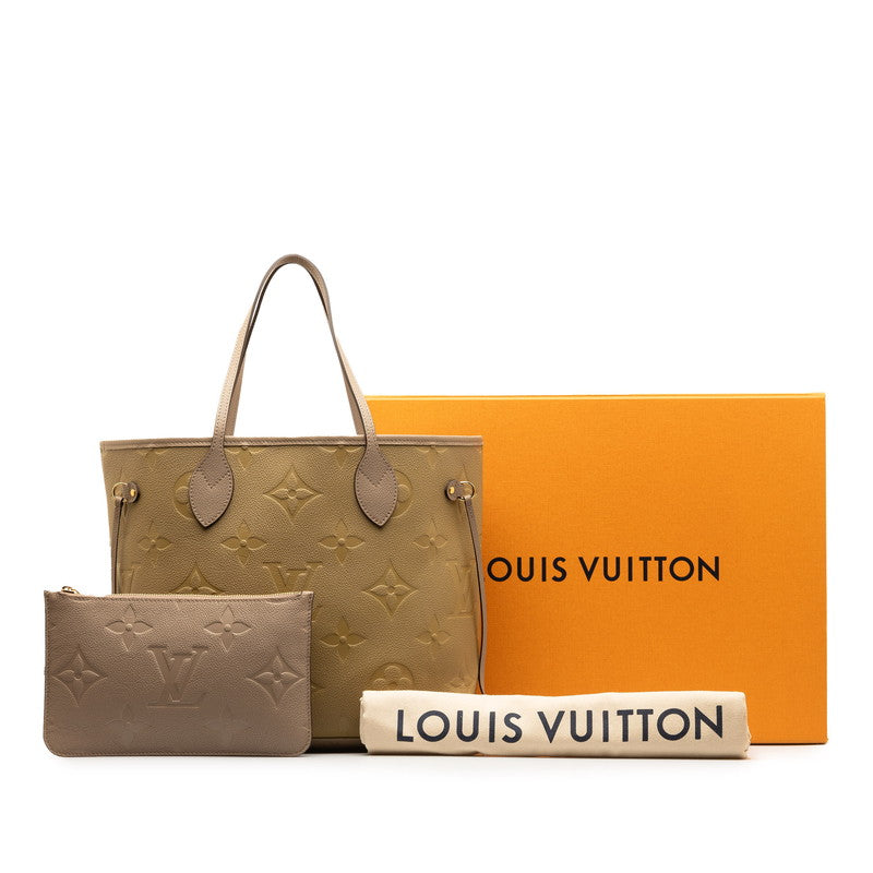 Louis Vuitton Monogram Amplant Neverfull MM Shoulder Bag M45686 Tourtree Grey Leather Louis Vuitton