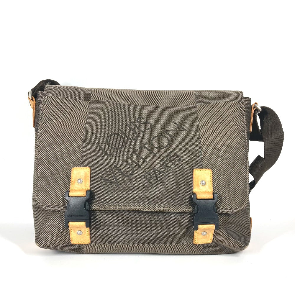 LOUIS VUITTON Shoulder Bag Damier Jean Canvas khaki Damier Jean Roux unisex(Unisex)